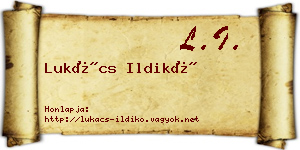 Lukács Ildikó névjegykártya